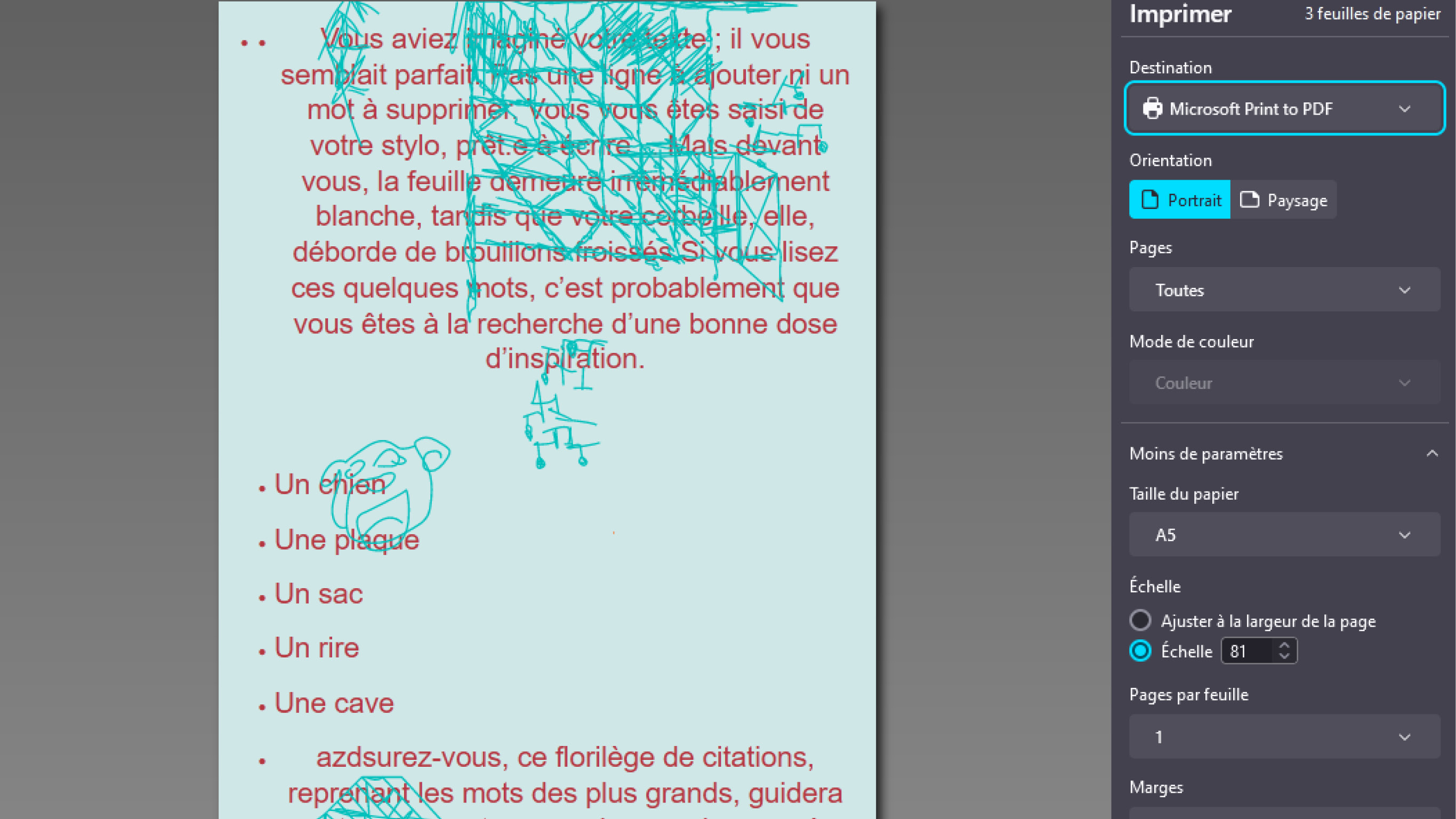 Gabin – Annotation inconsciente